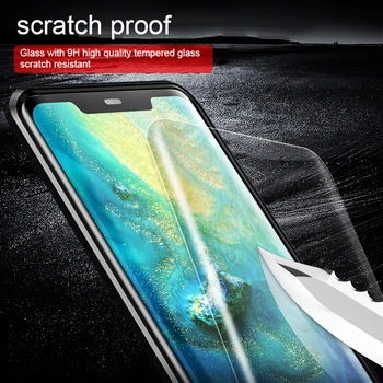 360 Popolno Zaščito Magnetni Kovinsko Ohišje Za Samsung Galaxy Note 8 9 10 S10-5G S8 S9 S10 Plus Dvojno stranicami, Kaljeno Steklo Pokrova
