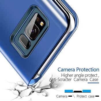 Ohišje Za Samsung Galaxy J7 Nxt Flip Mirror Pametni Telefon Primerih Za J701F J701M J701 J7Neo Magnetna Privlačnost Navpično Stojalo Pokrov
