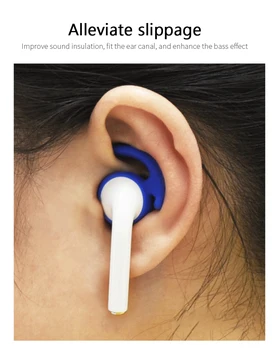 1 Kos Mehki Silikonski Zaščitni Earhooks Za Airpods Anti-Slip Držalo Za Uho Slušalke Imetniki Kritje Velja Za Airpods Uho Brsti Slušalke