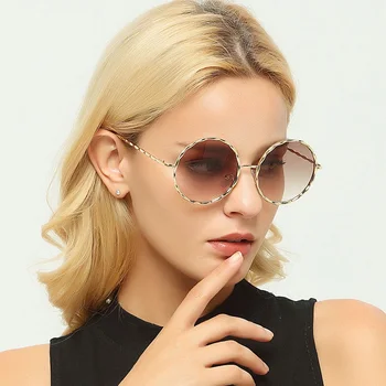 LONSY Luksuzne blagovne Znamke Okrogla sončna Očala Ženske Kovinsko Retro sončna Očala Za Žensko Odtenki Ženske Oculos De Sol Roza