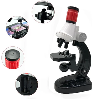 Začetnik Mikroskopom Znanost Kompleti za Otroke, s 100X 400X 1200X in LED, Najboljše Darilo za Izobraževalne Igrače Mikroskop Za mehko Spajkanje