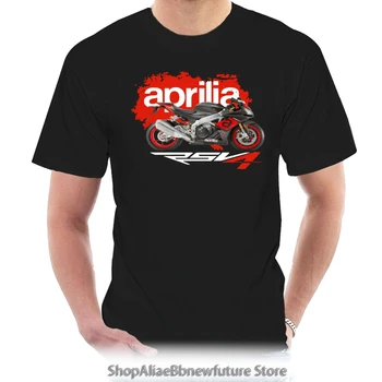 Majica s kratkimi rokavi Moški Klasični Aprilia Rsv4 Motorrad Biker smešno t-shirt novost tshirt ženske 2614W