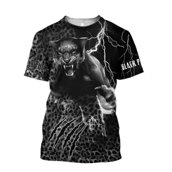 Poletje Moda Človek Unisex Harajuku 3D majice Tiger Tatoo Panther Kože Print majica Mens Priložnostne Pitbull Pes Borec Tees Vrhovi