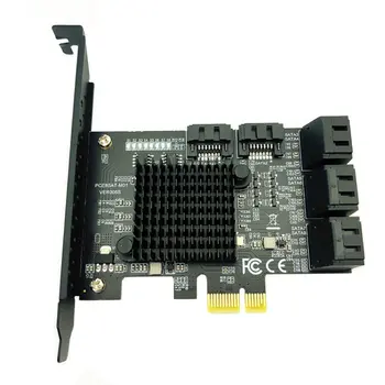 8 Port SATA 3 PCI Express Širitev Kartico PCI-E, SATA Controller PCIE 1X na SATA Kartica SATA3.0 6Gb Tok Dodali Na Kartice za HDD SSD
