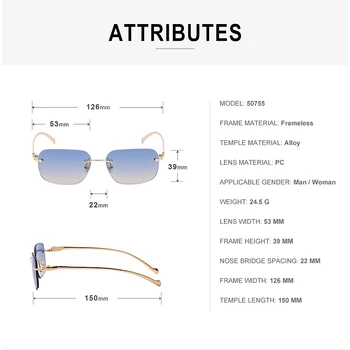 2021 nova sončna očala, ženska moda brez okvirjev online slaven sončna očala ženski plima majhen okvir roba, sončna očala ženske