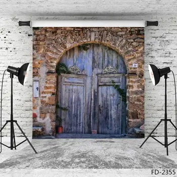Stari krog vrata steni gradu foto ozadje fotografije studio rekviziti