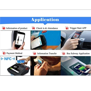 100 KOS Oznake NFC za NTAG 215 Čip za Tagmo ,Delo z Vsemi NFC Telefon Naprave PVC Oznake Nepremočljiva 504 Bajtov Čip Nalepka