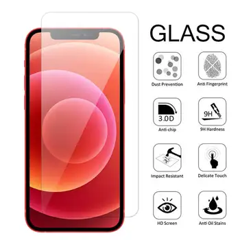 3Pcs Glas Za iphone 12 Pro Max Zaščitno Steklo Za aiphone 12 Pro Zaslon Protektorstvo iphone12 Mini Oklep sem telefon 12Pro Stražar 3D