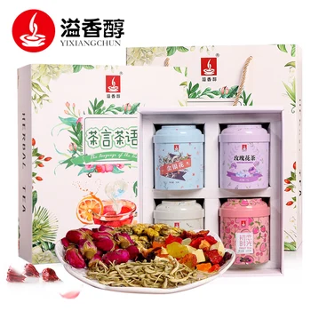 V pločevinkah dišeči čaj kombinacija zdravje čaj zeliščni čaj ploda chrysanthemum rose orlovi čaj šatulji