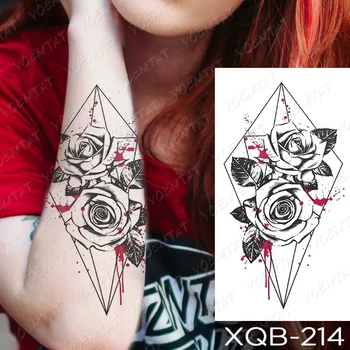 Nepremočljiva Začasni Tattoo Nalepke Zmaj Kača Rose Cvet Flash Tetovaže Orel Lobanje Body Art Roko Ponaredek Rokav Tattoo Ženske Moški