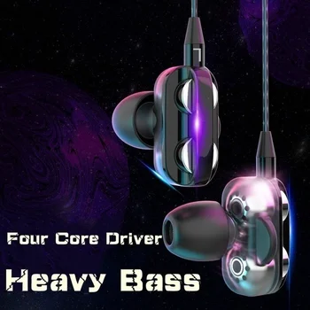 Visoko Bas 3,5 mm Slušalke za V uho Z Mikrofonom Primerne Za Mobilni Telefon Glasovni Igre Gaming Slušalke Žične Visoke Kakovosti