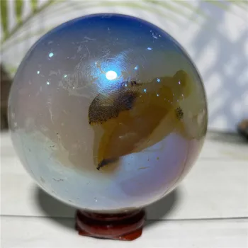 Naravni Področju Aura Druzy Agate Quartz Crystal Zbirka Darilo Doma Oprema Reiki Zdravilna Mineralna Vzorcev Voog Geode Žogo