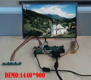 Yqwsyxl Nadzorni Odbor Spremlja Komplet za LTN170BT08 1440X900 HDMI + DVI + VGA LCD LED zaslon Krmilnik Odbor Voznik