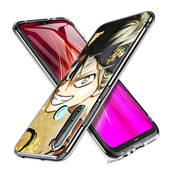 Mehko TPU Silikon Kuverta Anime Črna Detelja Za Xiaomi Redmi Opomba 9 9S 8T 8 7 6 5 5 4 4 Pro Max Primeru Telefon