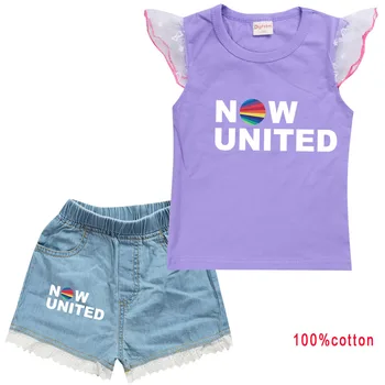 Z&Y Moda Zdaj Združenih Tiskanje T Shirt Otroci Trenirke za Baby Dekleta Obleke Malčke Boys Športni Obleko v Kostum Otroci Obleke