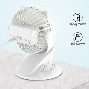 New Vroče Prodaje USB Polnilne Posnetek Desktop/Namizni Ventilator Ventilator Obračanje Hladilnik Mini Fan Objemka S 360 stopinjsko Zraka, Prenosni O1R3