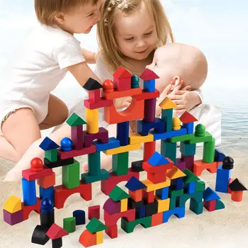 112pcs/set Montessori Izobraževanje Lesene Zrna Barve gradniki Vrtcu Otroci v Zgodnjem Otroštvu Starševstvo Igrače za Otroke