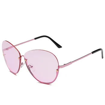 Pilotni Rimless ženska sončna Očala Modno Oblikovanje Lady sončna Očala Letnik Zlitine Klasičnih Oblikovalec Odtenki UV400 Očala