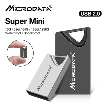 Super mini USB ključek 32GB 64GB 16GB 128GB pen drive pendrive kovinski 8GB Visoke Hitrosti, u disk memoria cel usb nepremočljiva