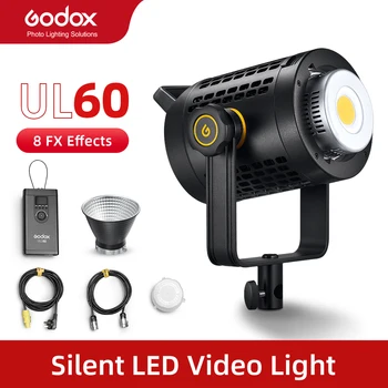 Godox UL60 UL-600 60-VATNE 5600K Barvna Temperatura Tiho Bowens Gori LED Video Luč za Oddaljeni Nadzor in Aplikacije Podpora