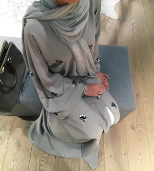 Odprite Tam Kaftan Abaya Dubaj Turčija Kimono Jopico Haljo Islam, Muslimanska Oblačila Hidžab Obleko Jilbab Abayas Za Ženske Eid Caftan Islamska Oblačila