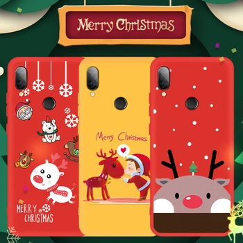 Lep Božič Primeru Telefon Za Redmi Opomba 6 7 8 pro Elk Santa Claus Cvetje Za Xiaomi 8 9 SE Mehko TPU pametni telefon Zadnji pokrovček