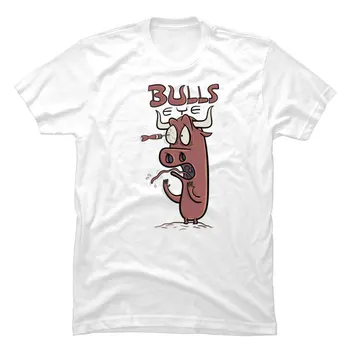 BULLS-EYE Pikado T-Majice za Moške, Bombaž Smešno Risanka Tiskanja Nov Modni Tee Shirt Študent Camiseta Fant Tshirt Božični Dan
