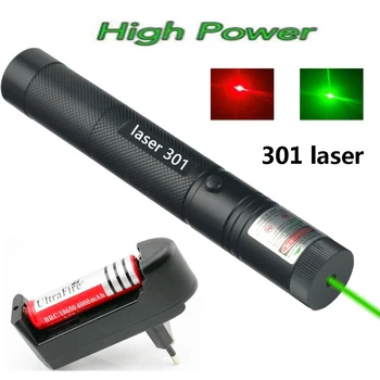 High-power lovski red dot laser 5mw zeleni laser pogled 8000m ultra-dolgi sevanja na daljavo, z 18650 baterijo kombinacija