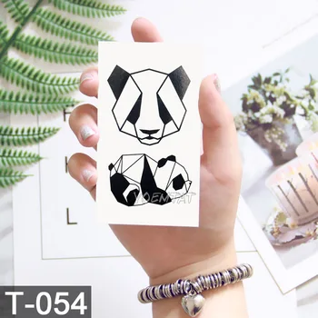 Nepremočljiva Začasno 3d-Tetovaže Nalepki Na Body Art Pisane Akvarel Panda Lisica, Zajec Ponaredek Bleščice Tatoo Flash Ženske Tatoo