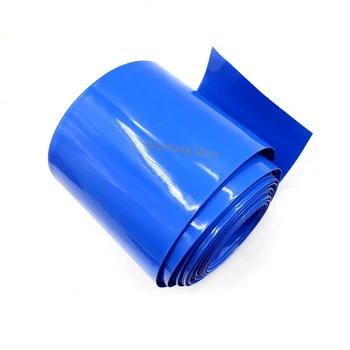 PVC Heat Shrink Tube 340 mm Širina Črno Modra Shrinkable Kabel Rokav Plašča Paket Kritje za 18650 Baterija Litij-Film Zaviti