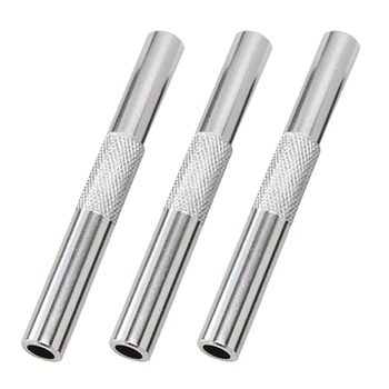 3PCS/veliko 70 mm Kovinski Snuff Snorter Cev Cev Sniffer Aluminija Pero Slog