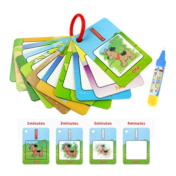 3 Vrste Vode Risanje Učenje Kartico & 1 Čarobna Peresa Otroci Izobraževalne Igrače Število Grafični Spoznavanja Kolorit Papir, Kartice