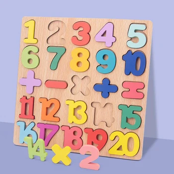 Barvita Lesa Matematika ali Abeceda Število Puzzle Pripomočkov za Poučevanje, Učenje Odbor Dejavnost Igrače