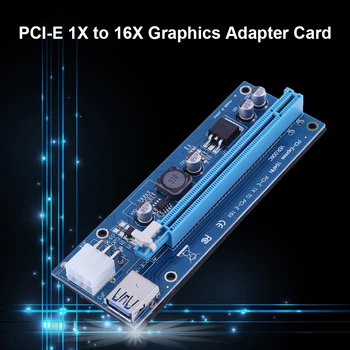 PCI-E Express 16X Riser Odbor z PCIe 6-Nožični Napajalni Vmesnik za BTC Rudarstvo
