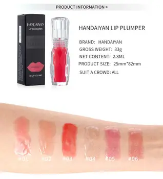 HANDAIYAN 3D Kristalno Jelly Barve Lip Gloss Natural Mint Vlažilno Tekoče Šminka Kozmetika Dropshipping TSLM2