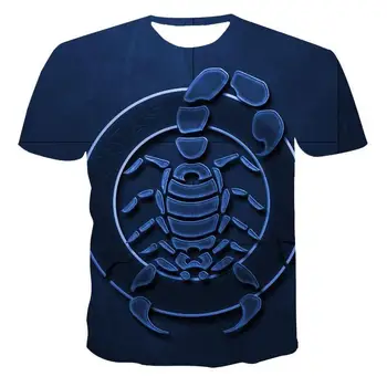 Nove Moške Lobanje T-Shirt Modi Nove Poletne Moške Kratke Oplaščeni T-Shirt Priložnostne 3d Grozo Natisnjeni Dihanje T-Shirt za Moške dokončanje še