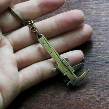 Prenosni 0-4 cm Mini Vernier Čeljusti Keychain Merjenje, Preizkušanje Orodja Key Ring Slog Simulacija Modela Vladar Vernier kljunasto merilo