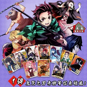 2021 Nov Demon Slayer Kamado Tanjirou Nezuko Agatsuma Zenitsu UR SSR Igrače Hobiji Hobi Zbirateljske Igre Zbiranje Anime Kartice