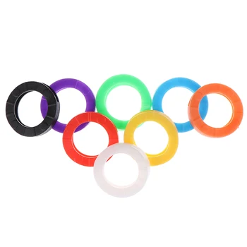 32pcs Mešane Barve Votlih Gume Ključ Zajema Krog Mehki Silikonski Ključi, Ključavnice Skp Multicolor Elastična Keyring Primeru
