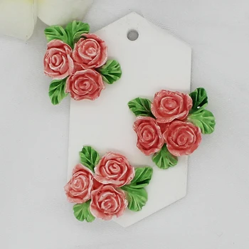 6 Lukenj, 3 majhne vrtnice majhnimi cvetovi aromaterapija sadra dekorativni vosek kartico, Silikonsko Plesni Diy Kadila Kamen P1233