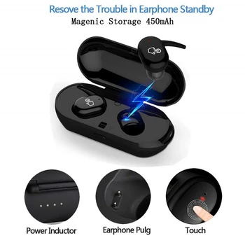 1PC Bluetooth 5.0 Čepkov Brezžične Slušalke TWS4 Bluetooth Jerry Dotik Šport Nepremočljiva Binaural Brezžične Bluetooth Slušalke