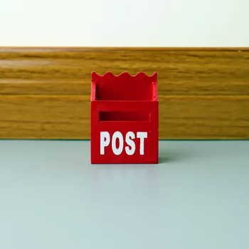 Lutke Lesene Nabiralnik Mail Post Box Miniaturni 1:12 Pravljice Vrtno Pohištvo Opremo
