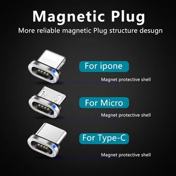Magnetni Kabla Tip vtiča C Micro USB C Čepi za Hitro Polnjenje Telefona Microusb Tip-C Magnet Polnilnik Za iPhone XR Redmi k20 pro