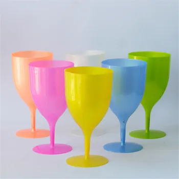 Barva Unpatterned Plastičnih Ognjeni Kozarec Vina Šampanjec Stekleni Stranka Piknik 350 ML Multi-purpose Stekla 6PCS