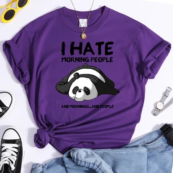 Lep Panda Spi Osebnostne Vzorce Ženska T-Majice Kawaii Moda Tshirt Za Ženske Prevelik Harajuku Kratek Rokav Vrhovi