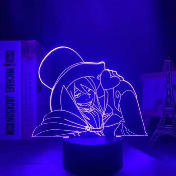 3d Led Lučka Anime Blue Exorcist Mephisto Pheles za Spalnice ali Dekorativne Nočna Darilo za Rojstni dan Akril Led Nočna Lučka