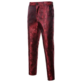 Rdeča vijolična črna roža hlače moški jeseni in spomladi mens obleko hlače velikost M L XL XXL XXXL