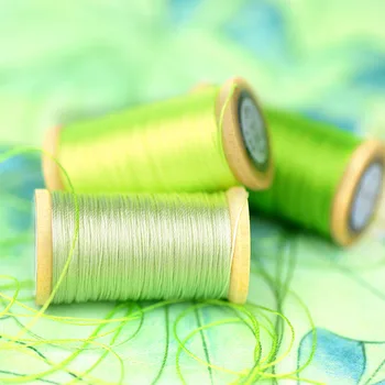 Roll 0,3 mm poliamidnih vlaken linijo Ročno tkane vezenje niti Rese Skladu 50M Visoke trdnosti, 3 Niti Niti zeleno Travo