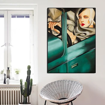 Umetnik Wall Art Slike Tamara De Lempicka Klasičnih Umetnine Olje na Platno, Slike, fotografije in Plakate za dnevno Sobo Decora