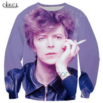 HX Najnovejši Rock Priljubljeni Pevec David Bowie 3D Tiskanja Moški Ženske Jopice Moda Hip Hop Trenirko Harajuku Vrhovi Padec Ladijskega prometa
